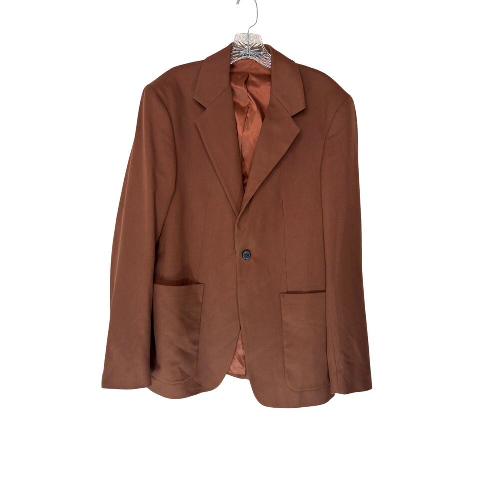 Zara Blazer Mens Brown Preppy Academia Career Office Work Moody Rustic Size 38